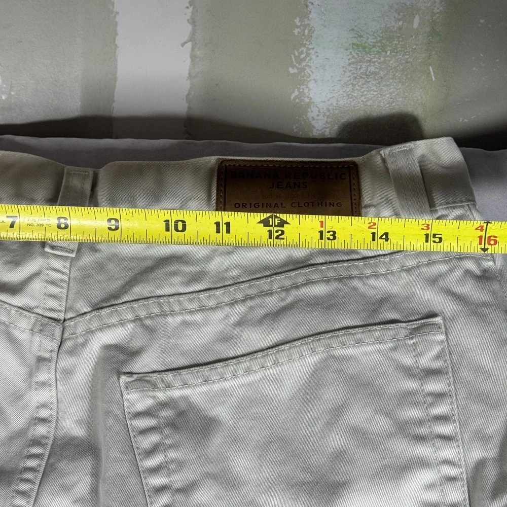 Banana Republic Mens Jeans Beige Denim Laredo Fit Straight Leg Classic Fit 34 R